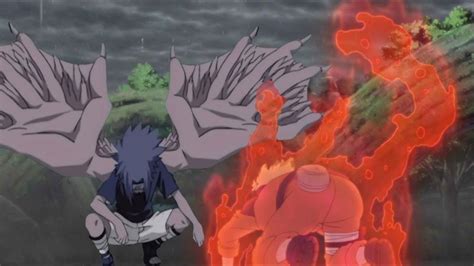 Nine Tailed Fox Naruto Vs Curse Mark Sasuke