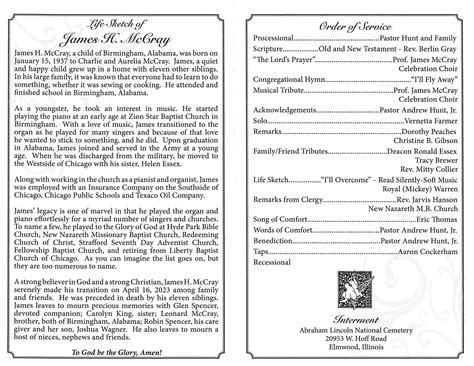 James H McCray Obituary | AA Rayner and Sons Funeral Homes