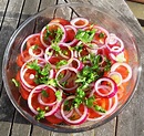 Tomato, Red Onion & Coriander Salad - Fab Food 4 All