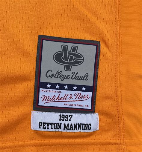Peyton Manning 16 Signed Tennessee Volunteers Mitchell And Ness Jersey