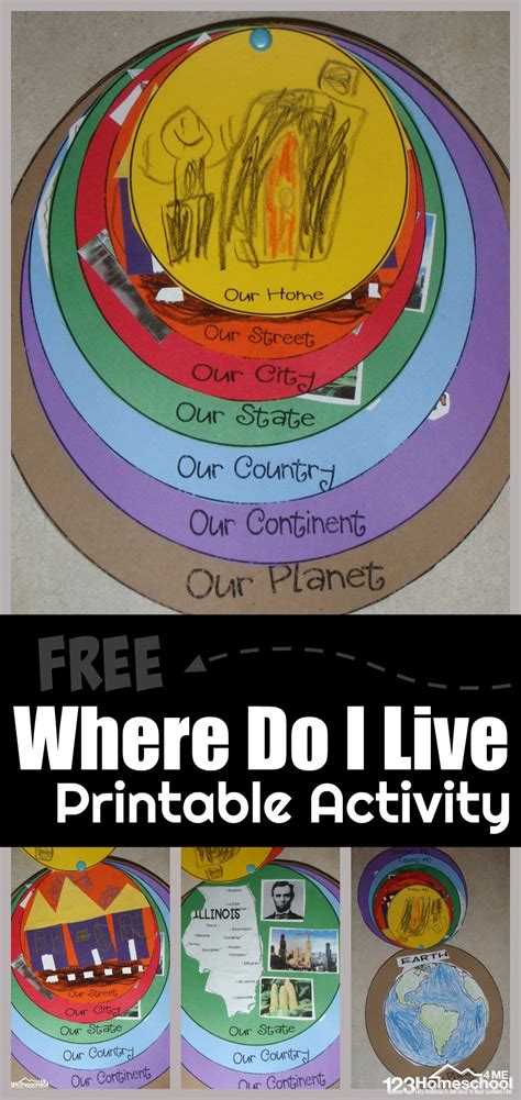 🏠 🌎 Free Where Do I Live Free Printable Activity