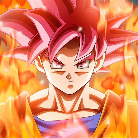 Download 2248x2248 Wallpaper 8k Goku Dragon Ball Super Fire I Pad