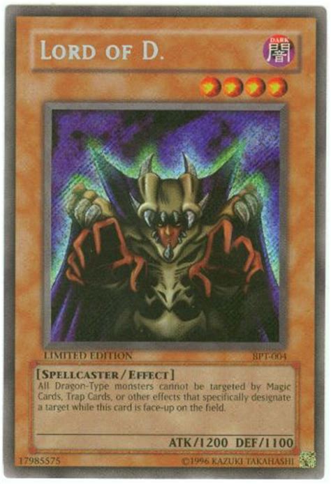 We did not find results for: Yu-Gi-Oh Card - BPT-004 - LORD OF D. (secret rare holo) (Mint): Sell2BBNovelties.com: Sell TY ...