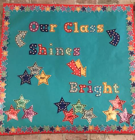 Our Class Shines Bright This Back To School Bulletin Board Uses The