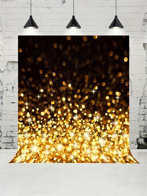 2659us Vinylbds Gold Bokeh Spots Photography Backdrops Glitter