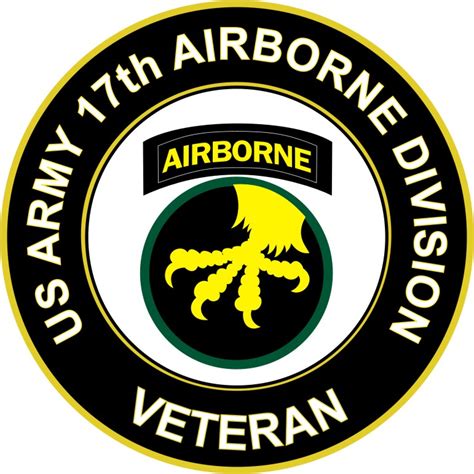 Us Army Veteran 17th Airborne Sticker Decal