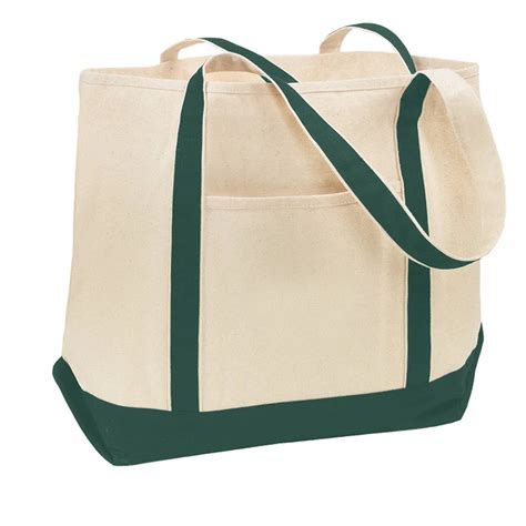 Heavy Duty Canvas Tote Bags Custom Logo Printed Canvas Tote Bag With Outside Pockets Buy