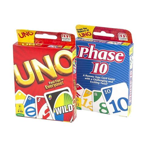 Phase 10 Card Game With Uno Card Game