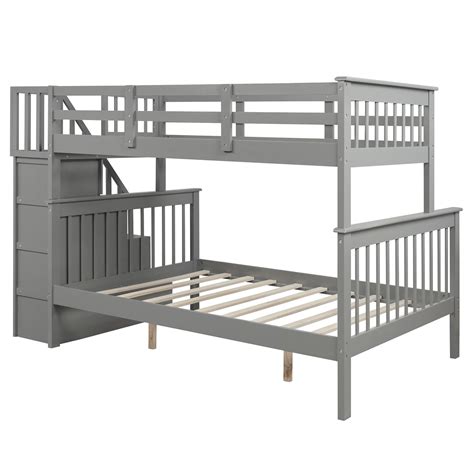 Segmart Wood Bunk Beds For Kids 7697 X 5157 Solid Wood Twin Ove
