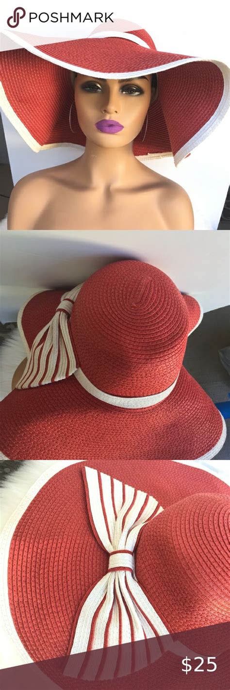 Something Special Red Beach Hat With Bow Beach Hat Red Beach Red Marks