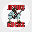 JESUS ROCKS CLASSIC ROUND STICKER | Zazzle