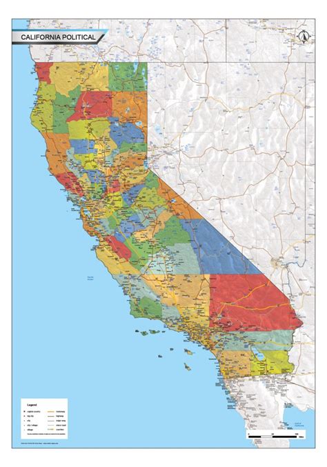 Political Map California Vector Map Vector Map