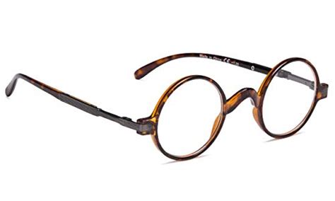 vintage round reading glasses professor readers brown tortoise 1 75