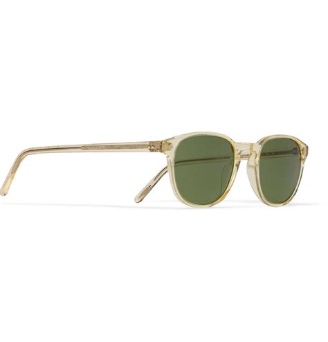 Oliver Peoples Fairmont Round Frame Acetate Sunglasses In Green For Men Lyst