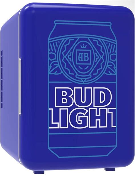 Bud Light Mini Fridge 6 Can4 Liter Capacity Mini Beverage Cooler