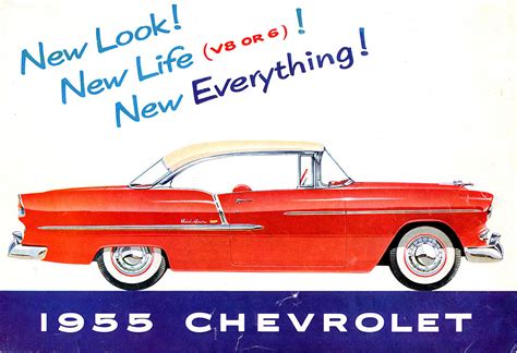 1955 Chevrolet Car Brochure 1955 Chevrolet Brochure Outside Page 1