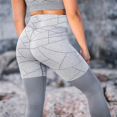 auyiufar women sporty pants 2019 patchwork print trousers high waist fitness sportswear workout