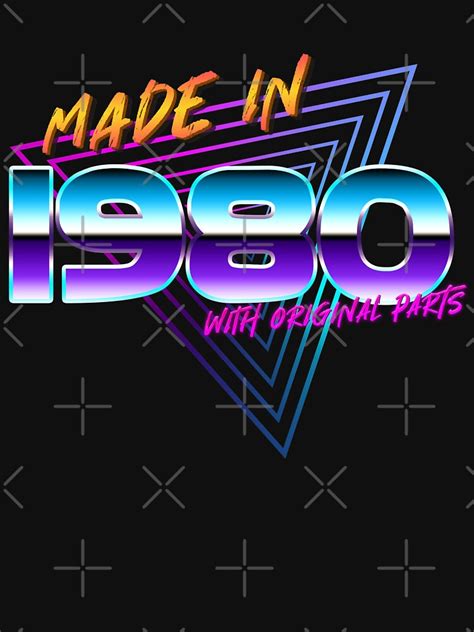 Made In 1980 42nd Birthday 80s Birth Year Retro T Shirt By