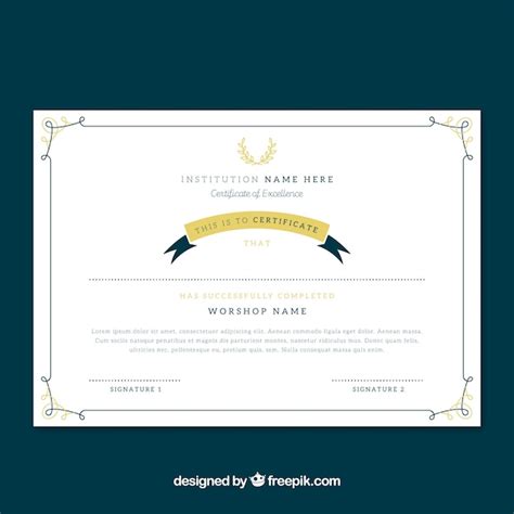 Premium Vector Elegant Diploma Template