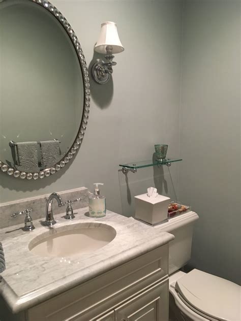 They can serve the dual purpose of creating more space and adding. Pottery Barn glass shelf | Round mirror bathroom, Glass ...