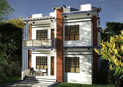 Two Storey Residential Building On Behance