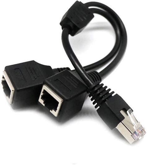 Rj45 Network Splitter Adapter Cable Rj45 1 Male To 2 Uk