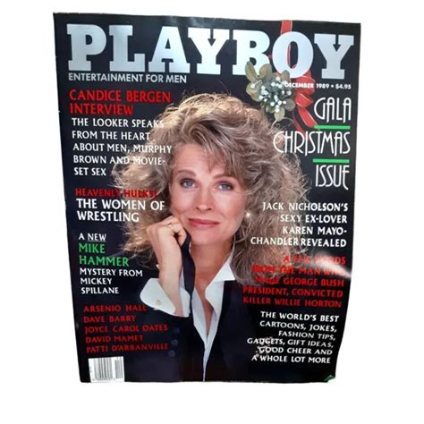 Playboy Magazine December 1989 Petra Verkaik Candice Bergen Trudy