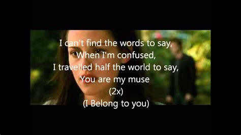 Muse I Belong To You Lyrics Youtube