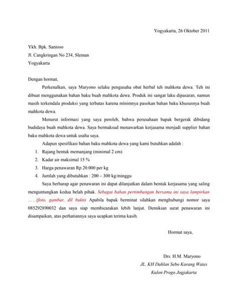 Contoh Surat Balasan Penolakan Penawaran Kerjasama Berpikirkreatiflah