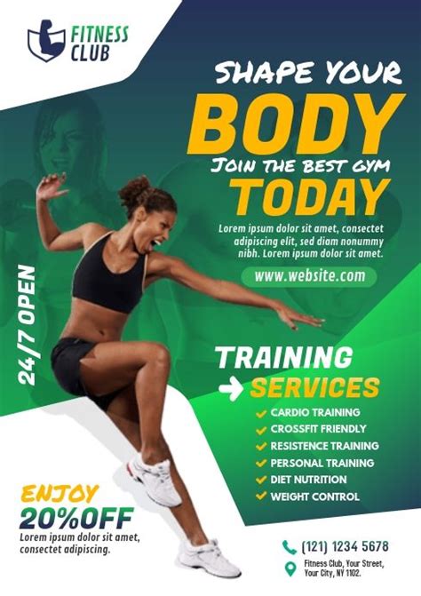 Create Amazing Fitness Flyers And Posters Browse Through Thousands Of Templates And Download