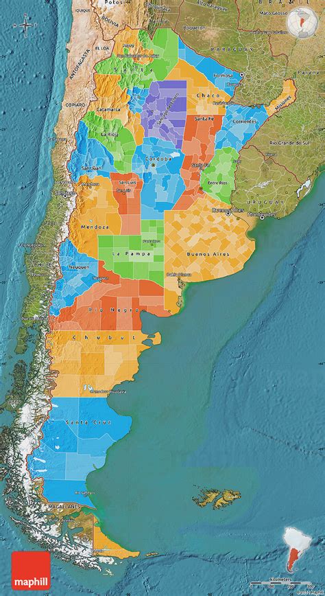 1760x3717 / 627 kb go to map. Political Map of Argentina, satellite outside