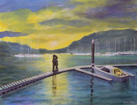 Sunset Over Lake Windermere Painting By Ronald Haber