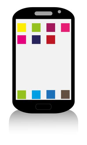 Colorful Smartphone Vector Mage Public Domain Vectors