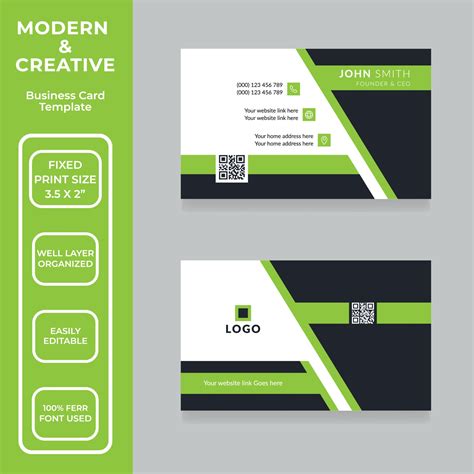 Creative Business Card Template Modern And Clean Business Card Design
