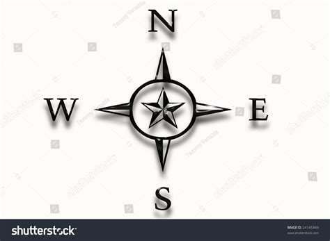 North South East West Directions Stock Illustration 24145369