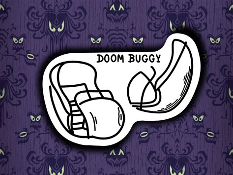 Doom Buggy Sticker Haunted Mansion Sticker Mackbook Sticker Etsy