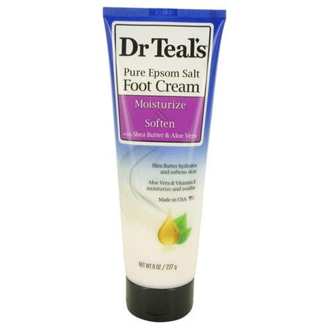 Dr Teals Pure Epsom Salt Foot Cream With Shea Butter And Aloe Vera And Vitamin E 8 Oz