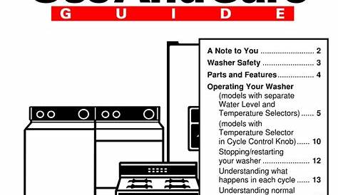 ROPER AUTOMATIC WASHERS USE AND CARE MANUAL Pdf Download | ManualsLib