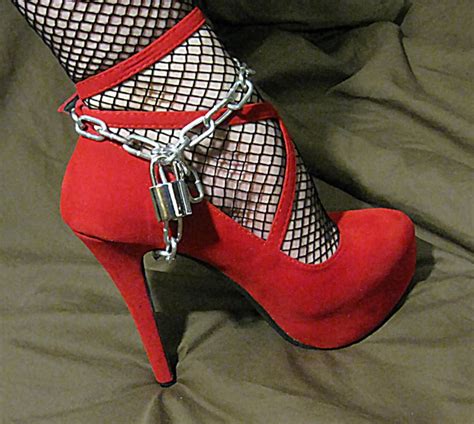 Chain Bondage Ankle Cuffs High Heels Locking Cuffs Shoe Etsy