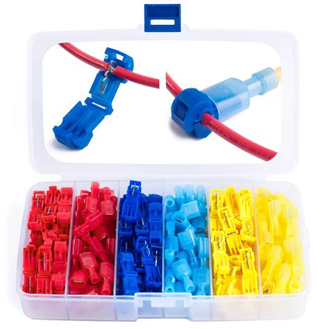 Wirefy 120 Pcs T Tap Electrical Wire Connectors Kit Assorted Colors