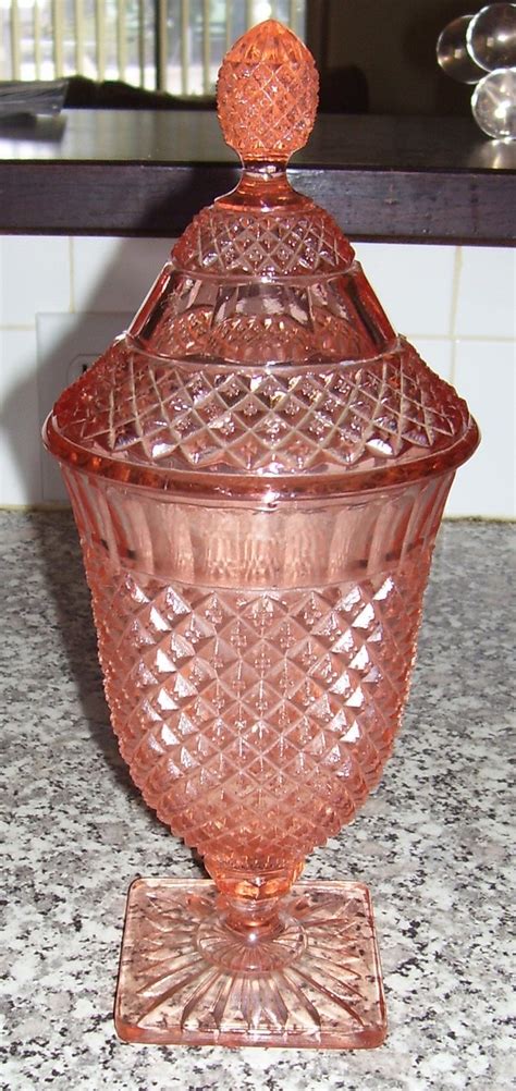 Vtg Miss America Pink Depression Glass Apothecary Jar Antique Price