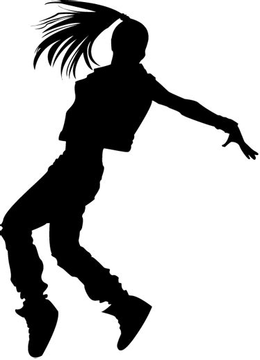 Sticker Silhouette Danseuse Hip Hop Tenstickers