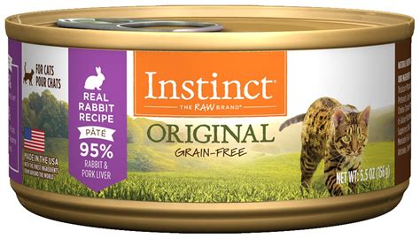 Instead of being cooked and processed like traditional kibbles, the ingredients are frozen up right at the peak of their freshness. Instinct Grain-Free Rabbit Formula Canned Cat Food | PetFlow
