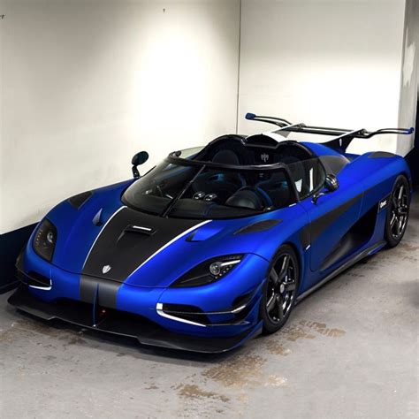 Koenigsegg One1 Painted In Satin Blue W Exposed Matte Carbon Fiber