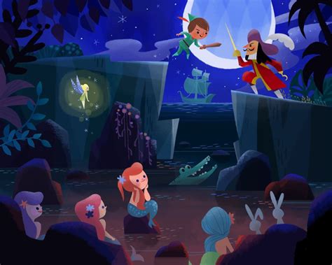 ‘peter Pan Vs Captain Hook By Joey Chou Disney World Walt Disney