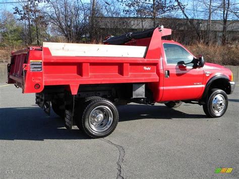 2000 Red Ford F550 Super Duty Xl Regular Cab 4x4 Dump Truck 40571555
