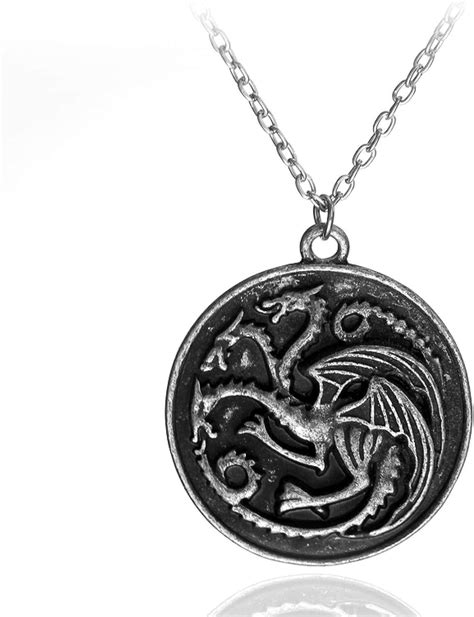 Yunmeng Daenerys Targaryen Dragon Necklace Badge Link Chain Ice And