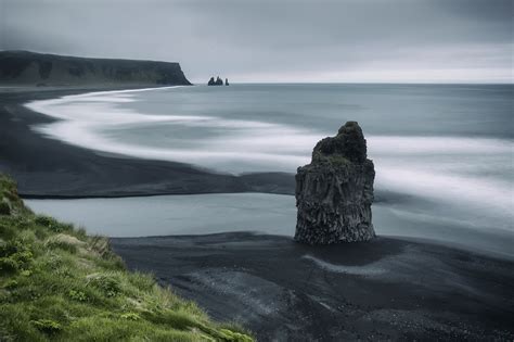 Reynisfjara Is A World Famous Black Sand Beach Found On The South Coast Of Iceland