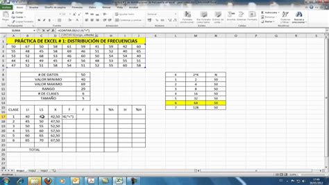 Distribucion De Frecuencias Para Variables Cuantitativas En Excel