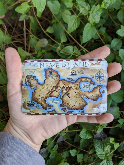 Neverland Map Disney Inspired Peter Pan Neverland Vinyl Etsy